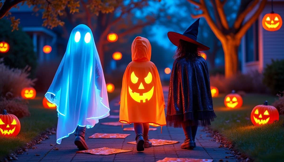 ensure your kids are safe and seen this halloween with our reflective led costumes. bright, fun, and visible, perfect for trick-or-treating at night!