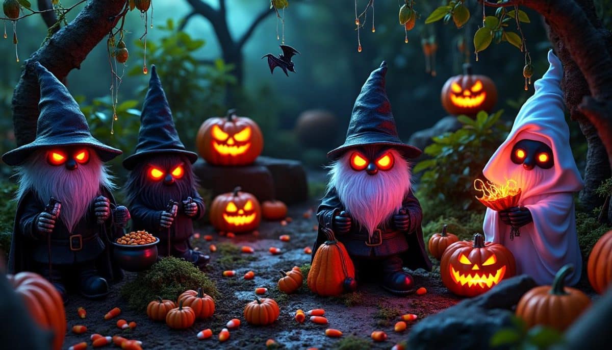 discover terrifying halloween garden gnomes to add a spooky twist to your yard decor. perfect for haunted houses and halloween parties, these creepy gnomes will shock and delight your guests!