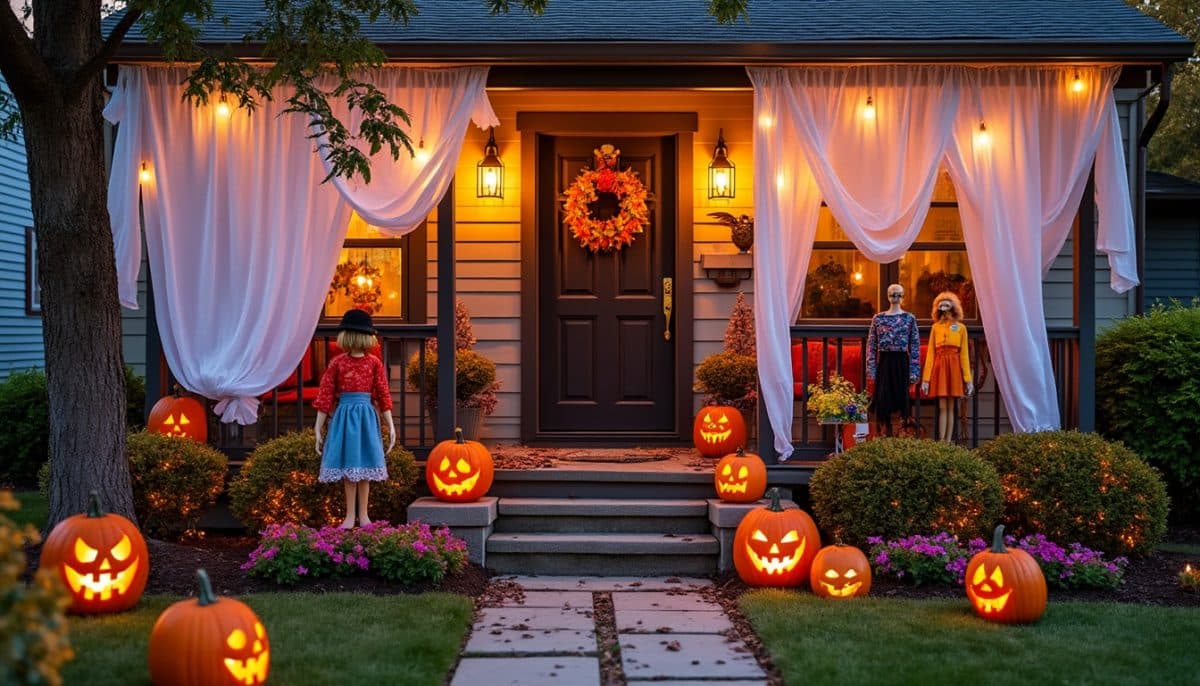 discover creative and affordable outdoor halloween decoration ideas to transform your space on a small budget. make your home stand out with spooky, diy inspiration that won't break the bank!