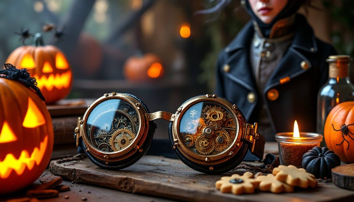 complete your halloween look with steampunk accessories! explore unique goggles and gear-themed pieces perfect for adding retro-futuristic charm to your costume.