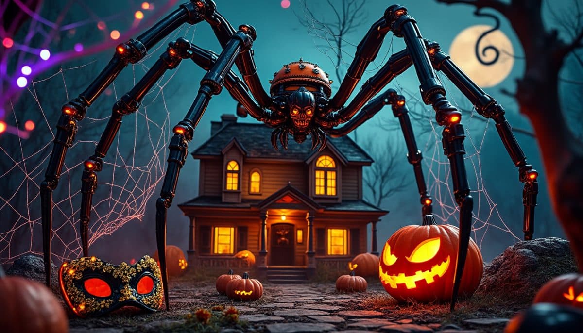 discover the best giant spiders and xxl webs to transform your home's facade into a spooky halloween masterpiece. perfect for creating jaw-dropping outdoor decorations that will thrill your guests and trick-or-treaters!