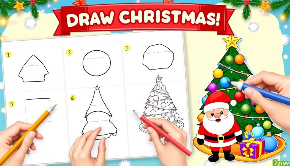 learn how to create a beautiful christmas drawing with this easy step-by-step tutorial designed for beginners. perfect for festive art projects and holiday fun!