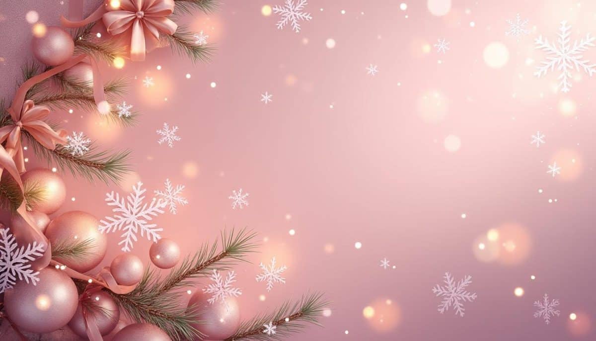 discover beautiful pink christmas wallpapers with pretty blush backgrounds to add a festive and elegant touch to your devices this holiday season.