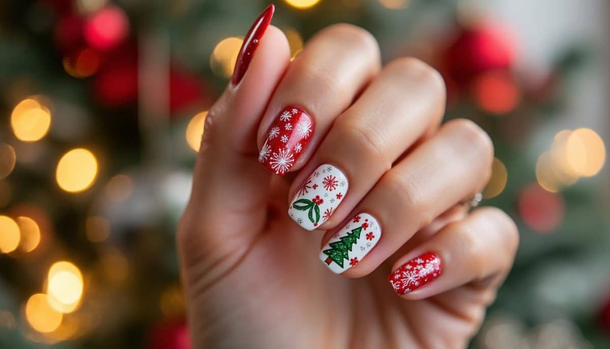 discover stunning short christmas nail designs that are easy to wear and perfect for the holiday season. stylish, festive, and suitable for any occasion.