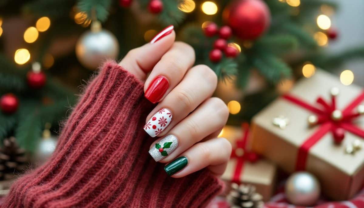 discover simple christmas nail designs with quick and easy tutorials perfect for festive nails at home. step-by-step guides for beautiful holiday manicures.