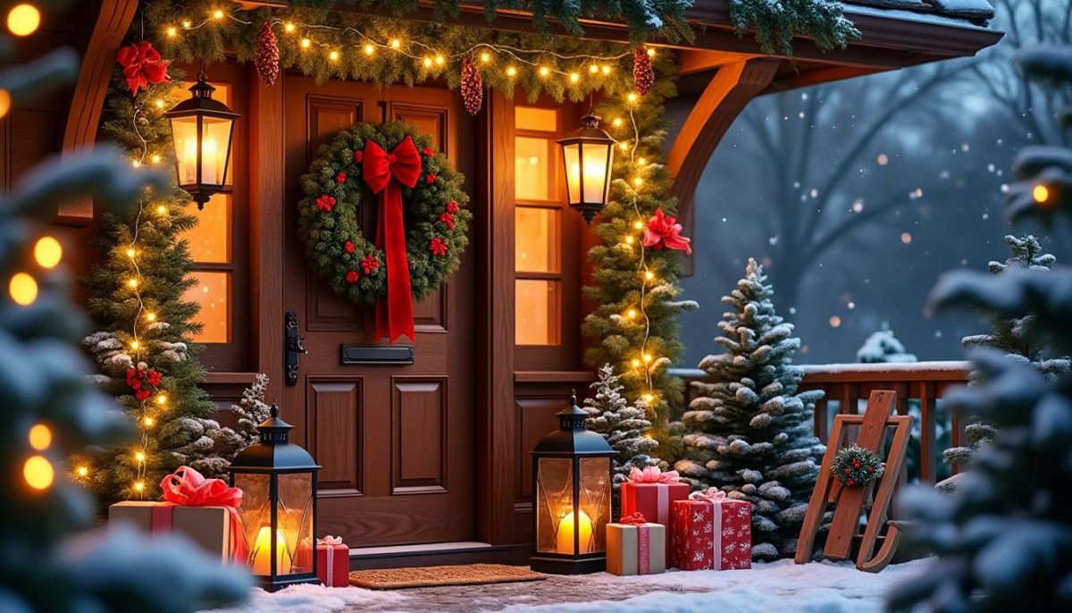 discover festive christmas door decoration ideas to make your entrance warm and inviting this holiday season. explore creative concepts and tips for a joyful welcome.