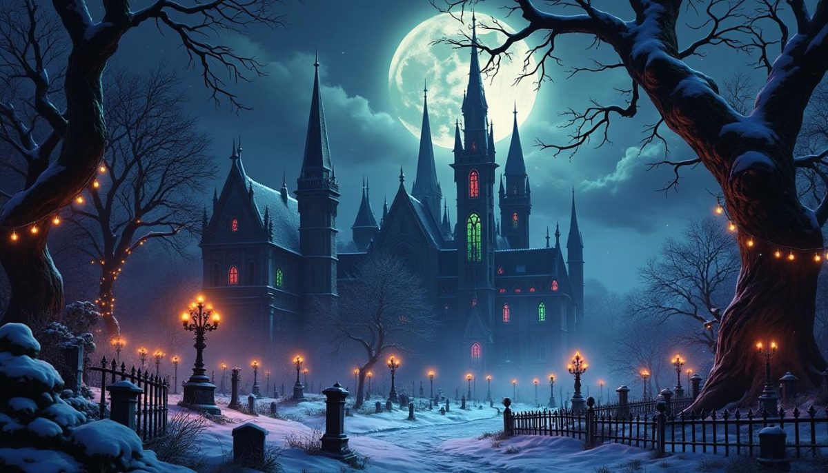 explore a collection of nightmare before christmas wallpapers featuring dark, gothic backgrounds perfect for fans of tim burton's classic film. enhance your screen with eerie and artistic designs.