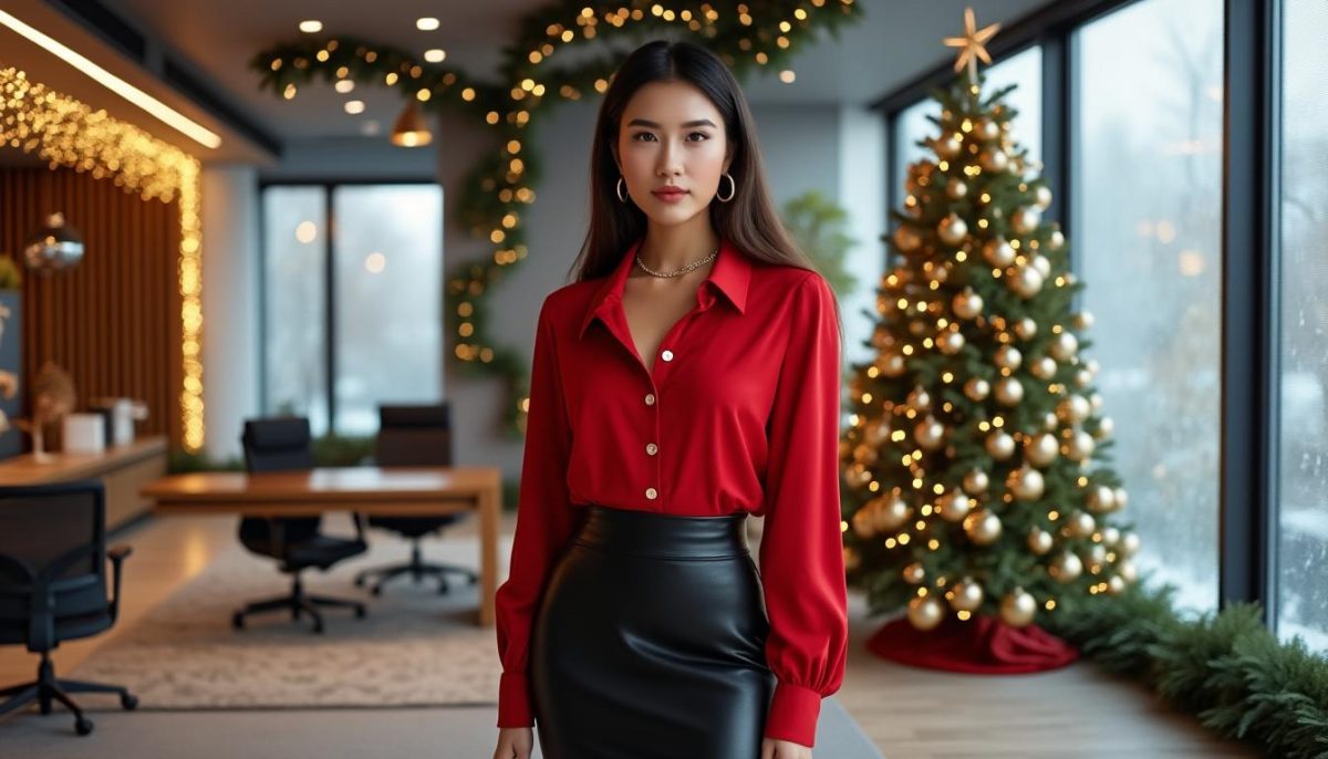 discover stylish and professional outfit ideas for your work christmas party. explore festive yet office-appropriate looks to celebrate the holiday season in style.