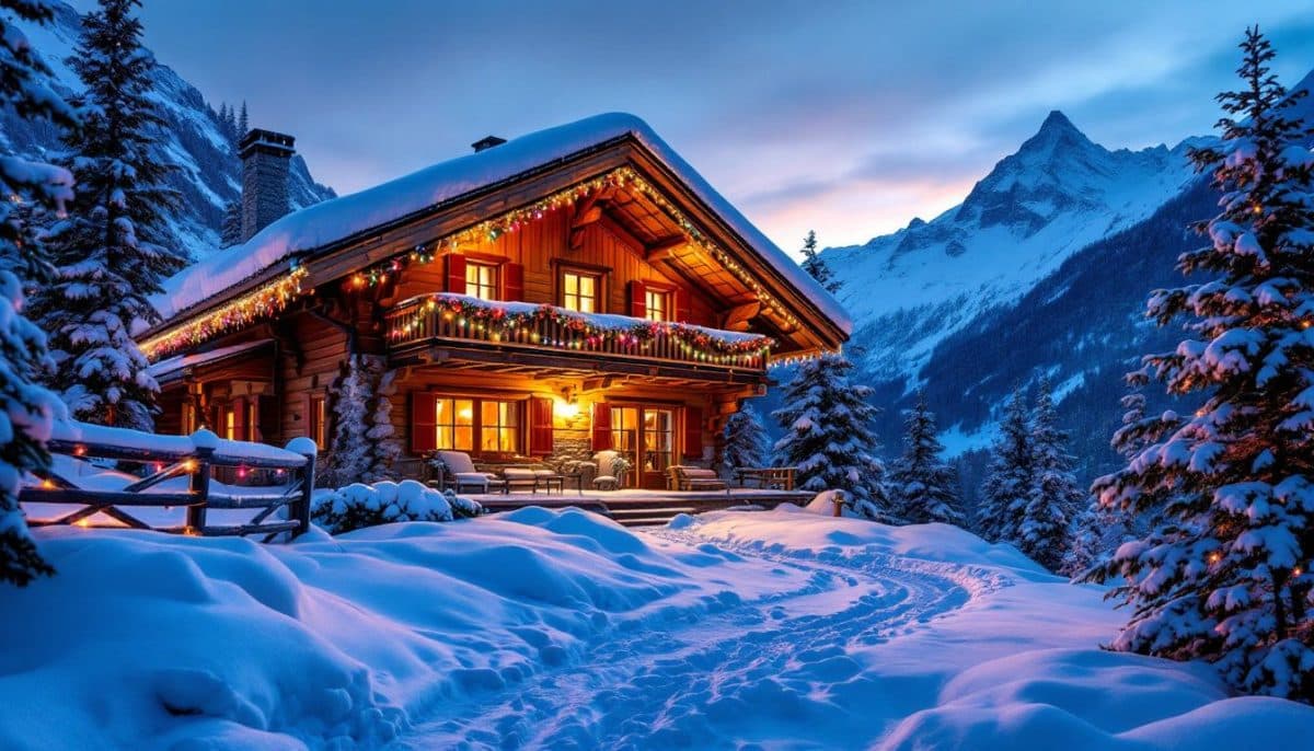 un chalet en camping dans les Alpes cet hiver