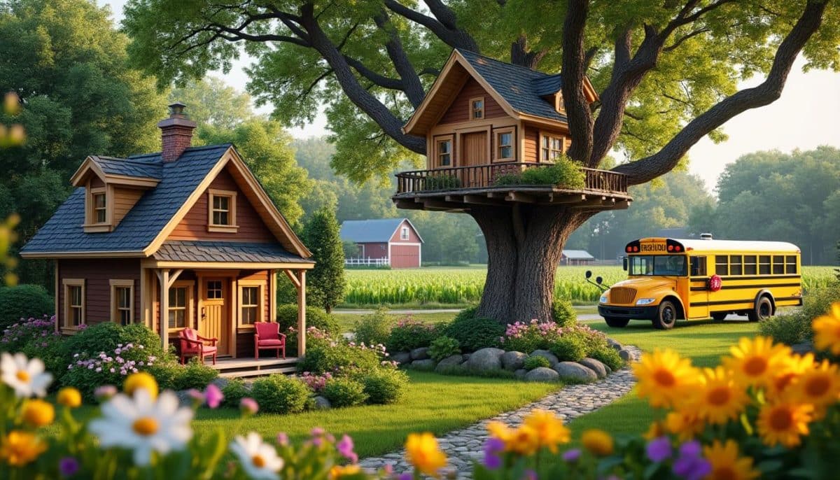 explorez des lieux de vacances insolites dans le delaware : séjournez dans une maison miniature, une cabane dans un arbre, une ferme authentique ou un bus scolaire transformé. offrez-vous une expérience unique et originale lors de vos prochaines escapades !